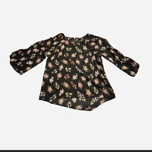 Papermoon Black Floral Blouse